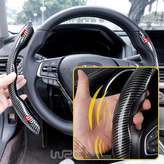 COUVRE VOLANT NOIR FIBRE DE CARBONE POUR TOYOTA GR SPORT